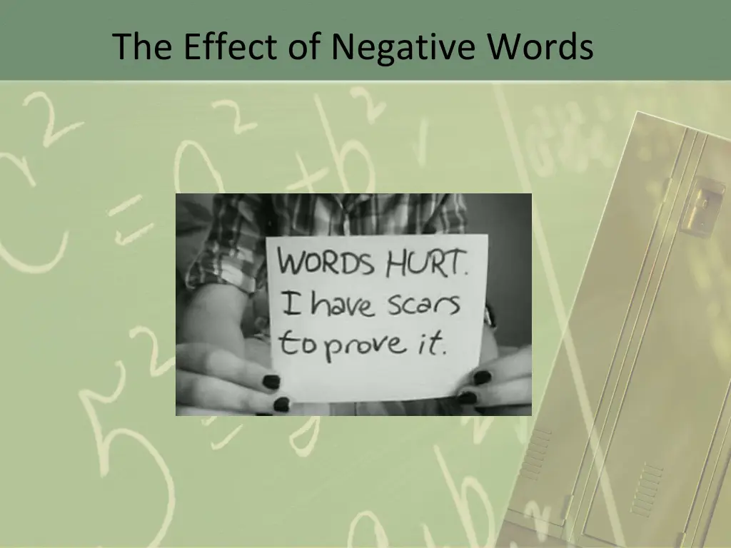the effect of negative words