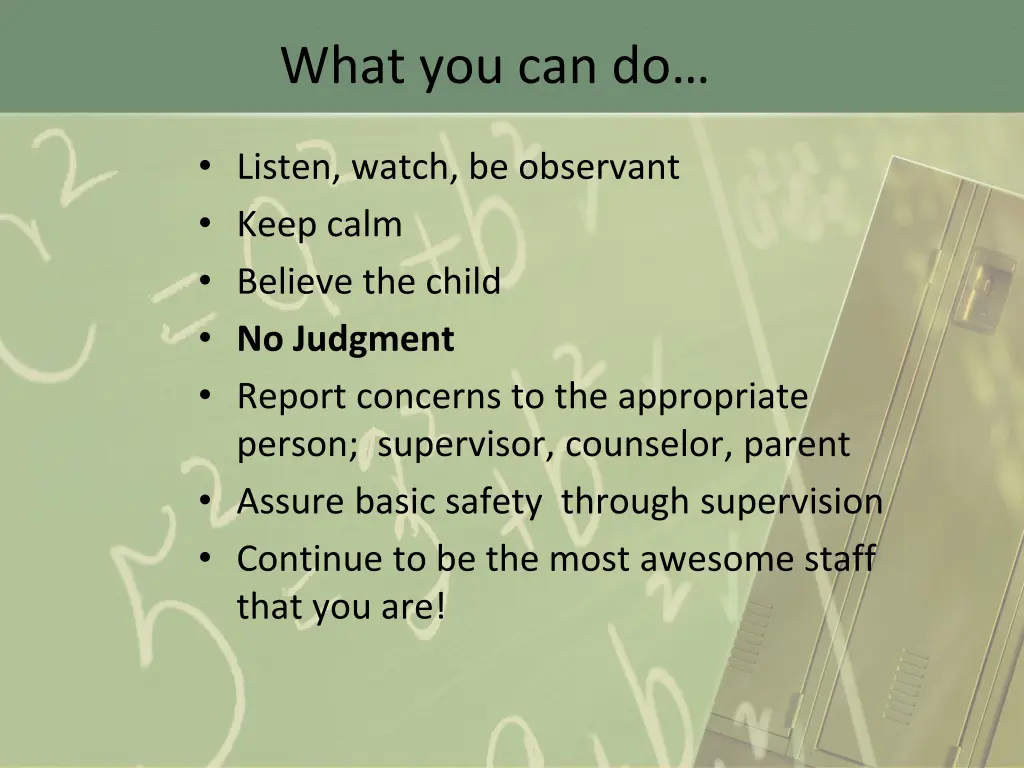 what you can do 1