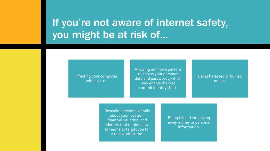 if you re not aware of internet safety you might