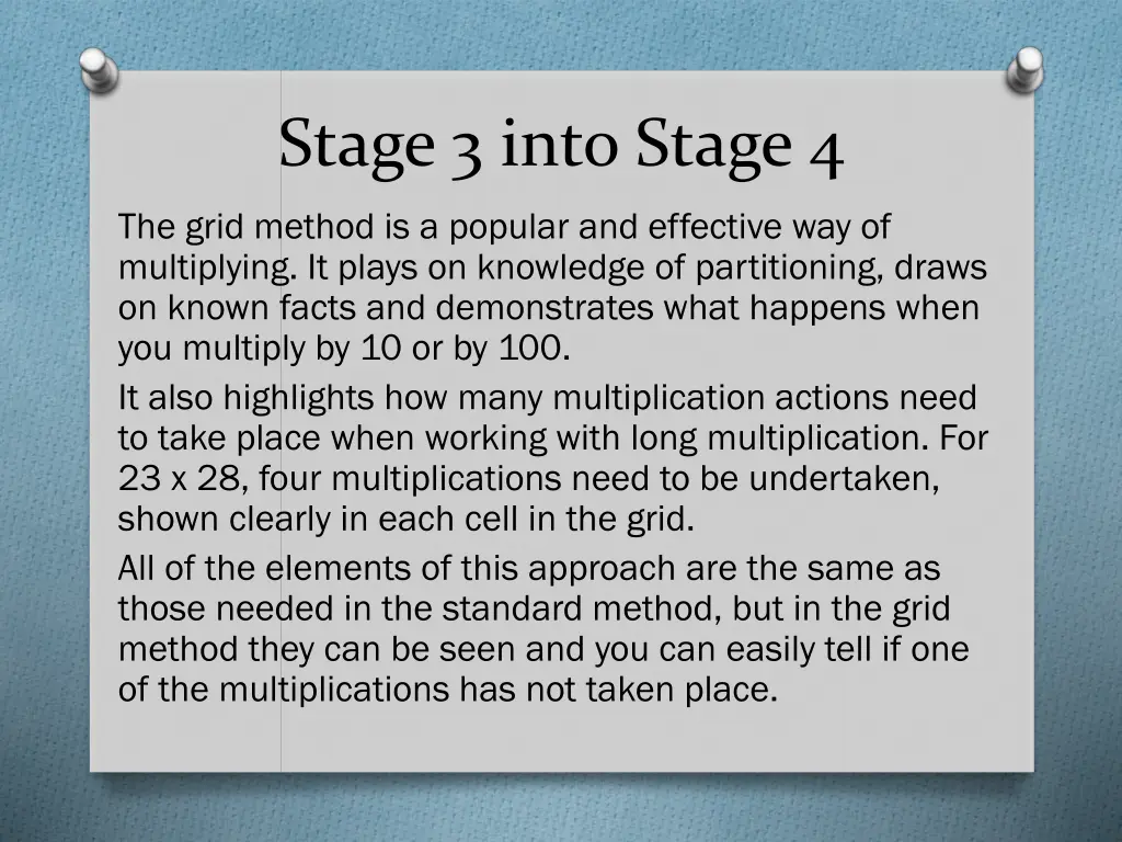 stage 3 into stage 4