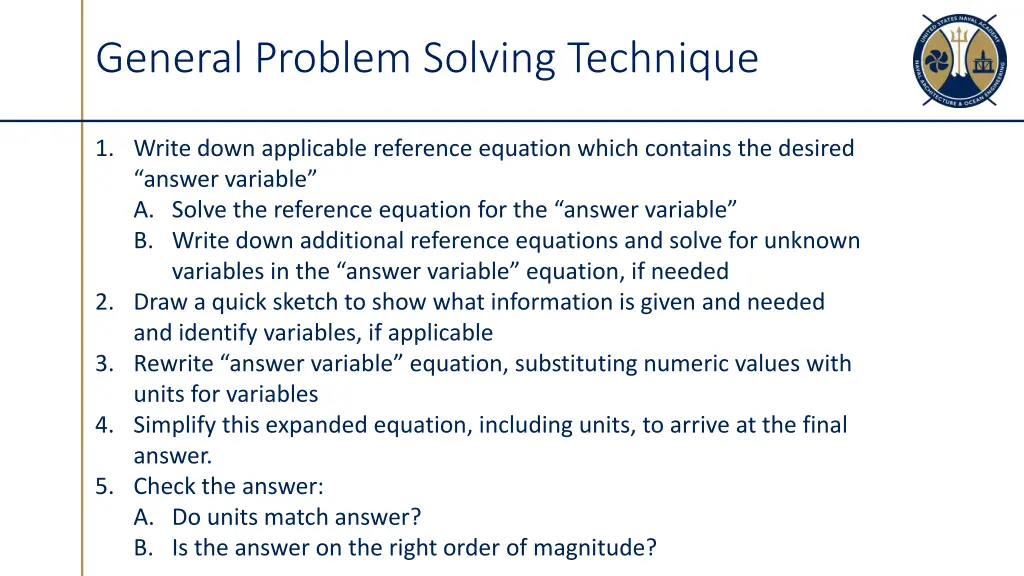 general problem solving technique