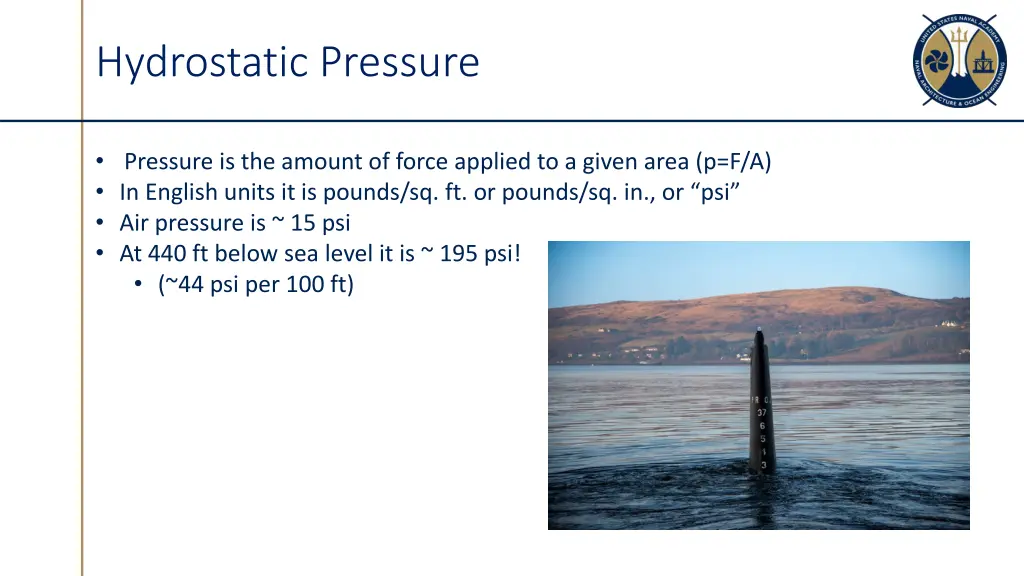 hydrostatic pressure