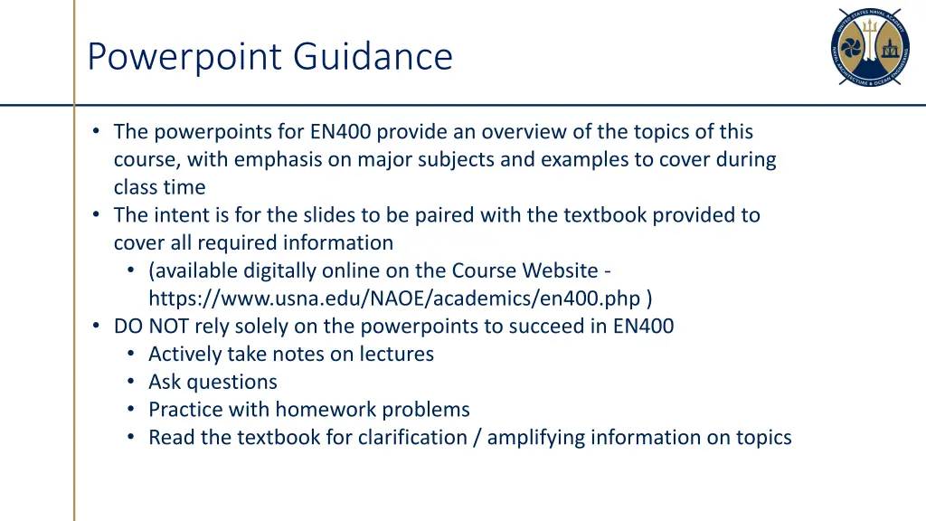 powerpoint guidance