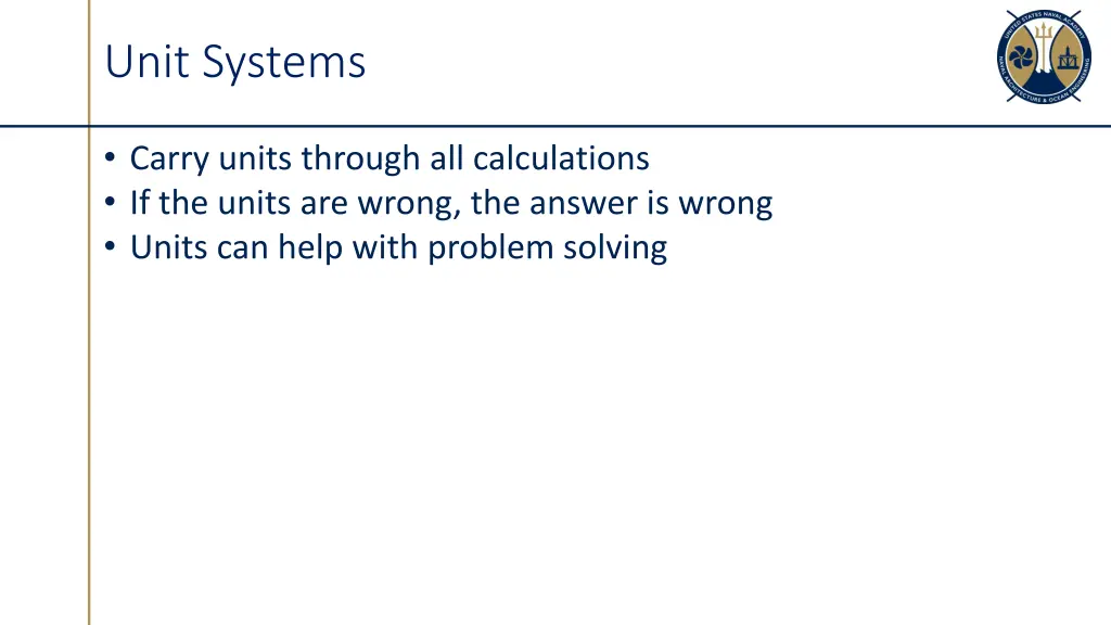 unit systems 1