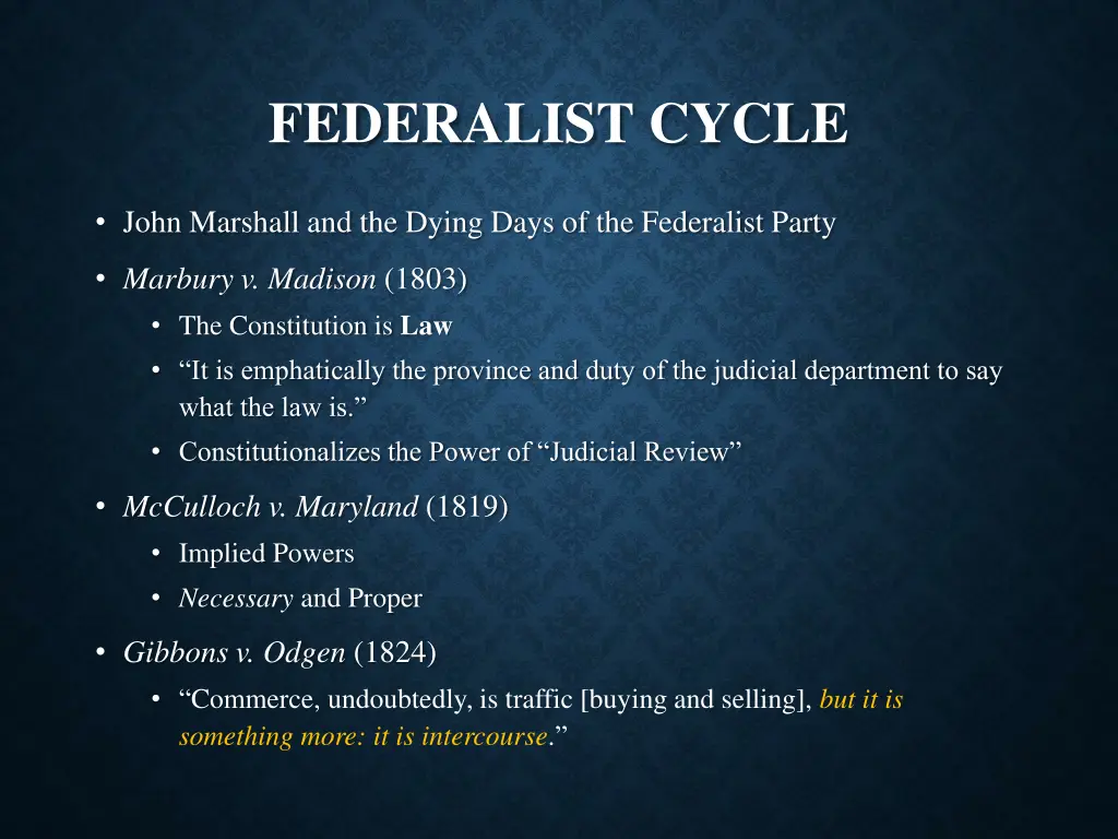 federalist cycle