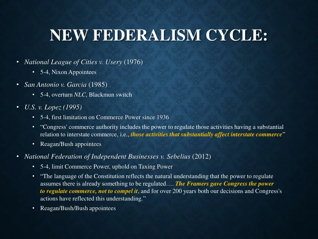 new federalism cycle