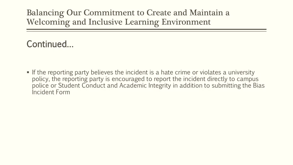 balancing our commitment to create and maintain 3