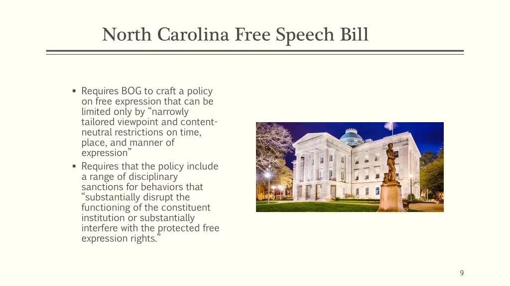 north carolina free speech bill