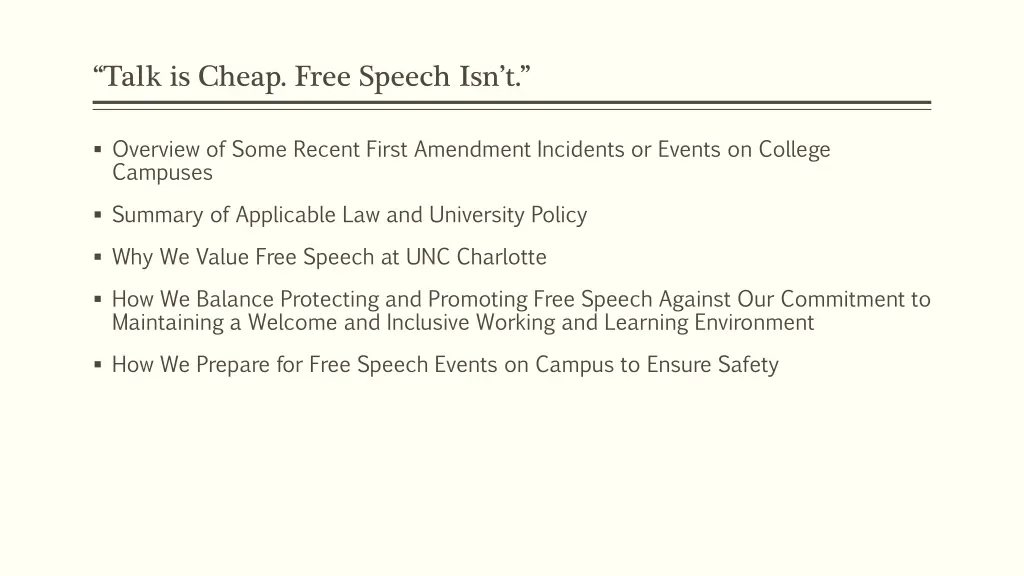 talk is cheap free speech isn t