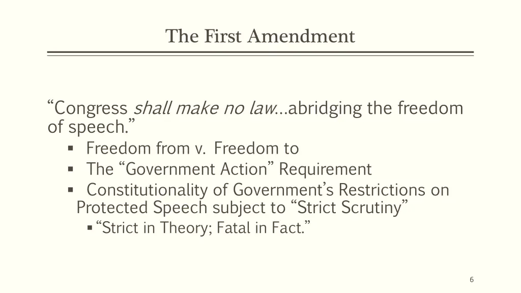 the first amendment