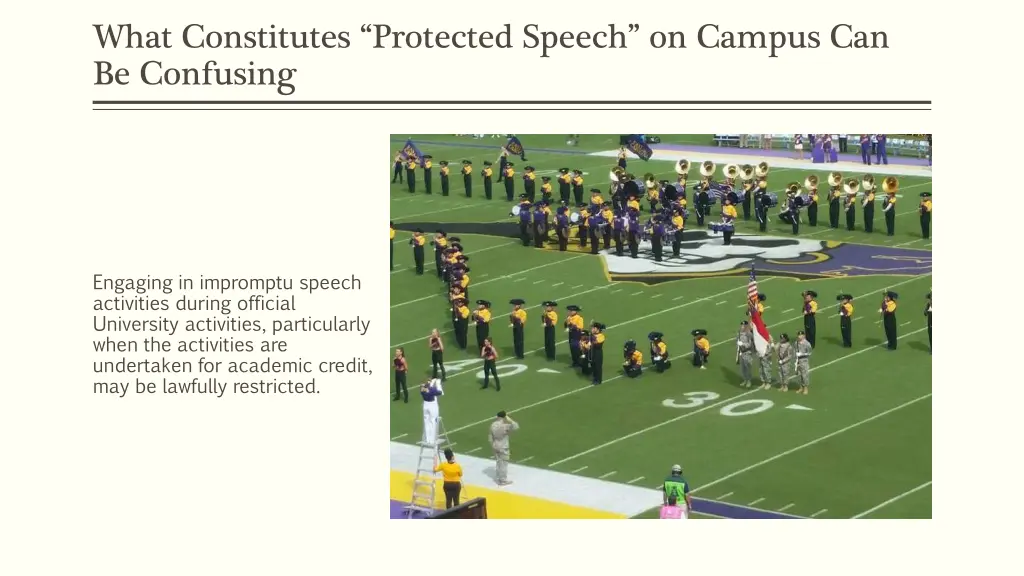 what constitutes protected speech on campus
