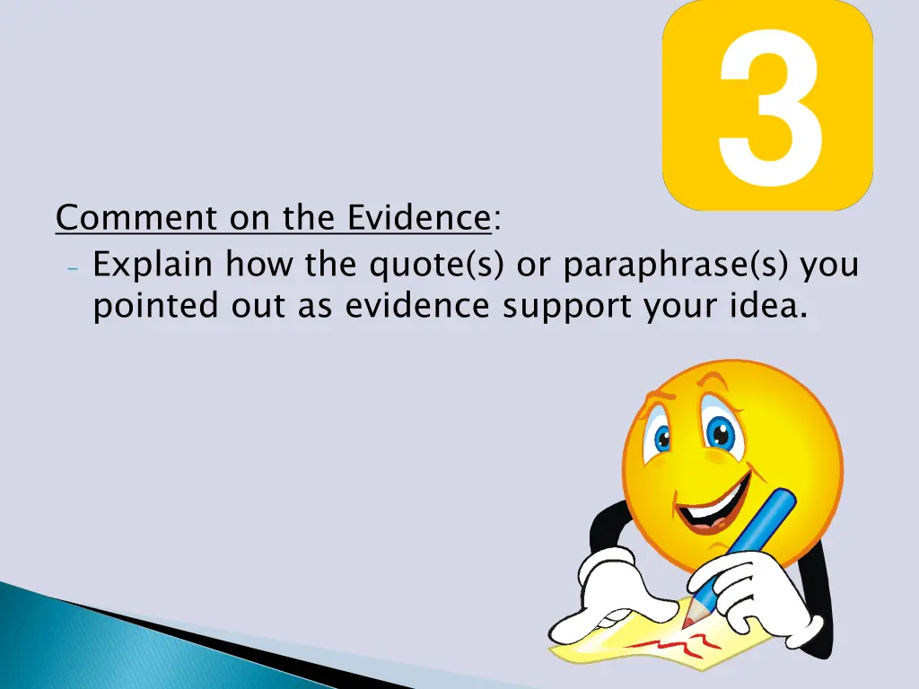 comment on the evidence explain how the quote