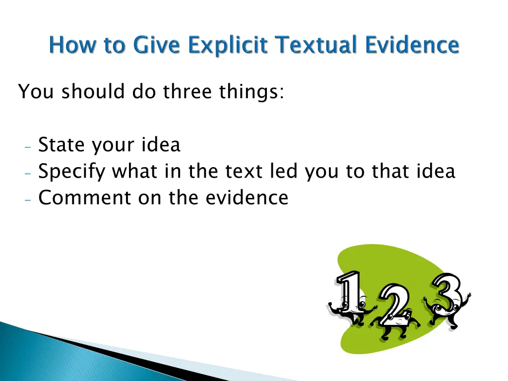 you should do three things