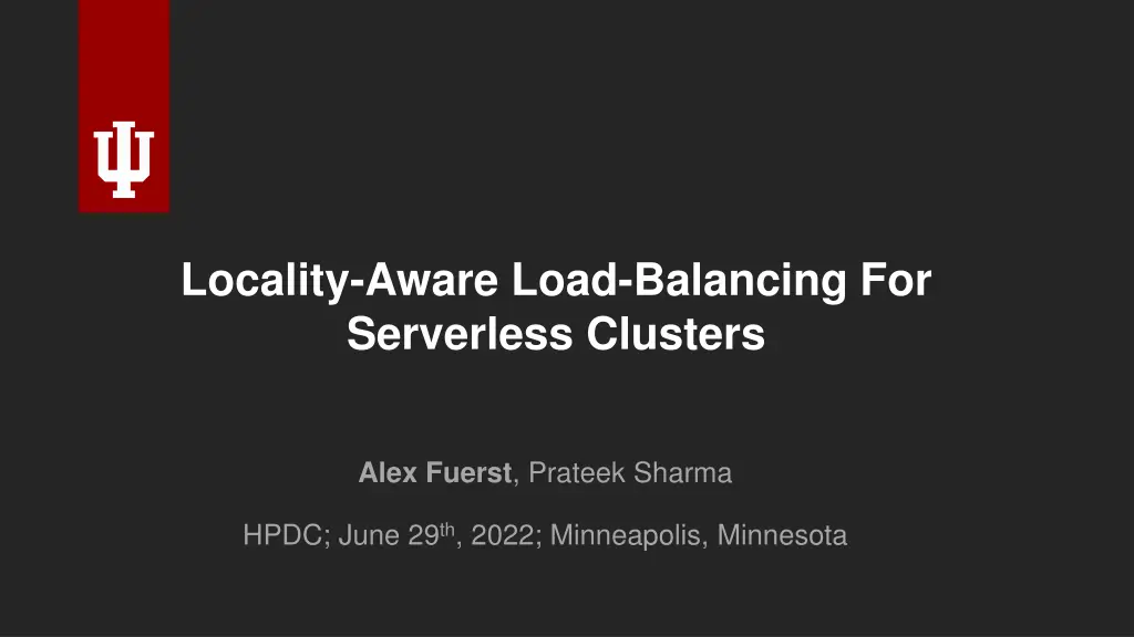 locality aware load balancing for serverless