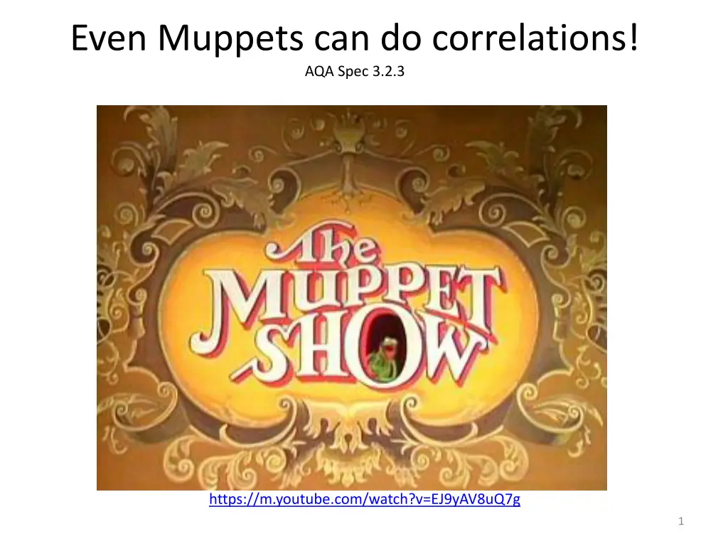 even muppets can do correlations aqa spec 3 2 3