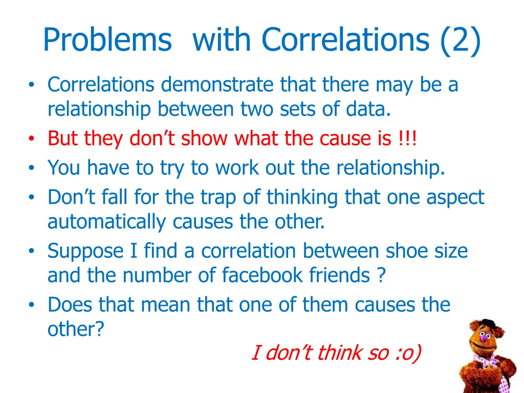 problems with correlations 2