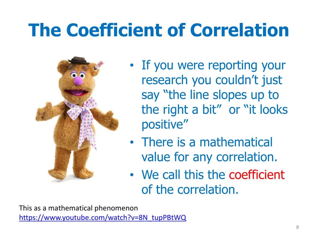 the coefficient of correlation