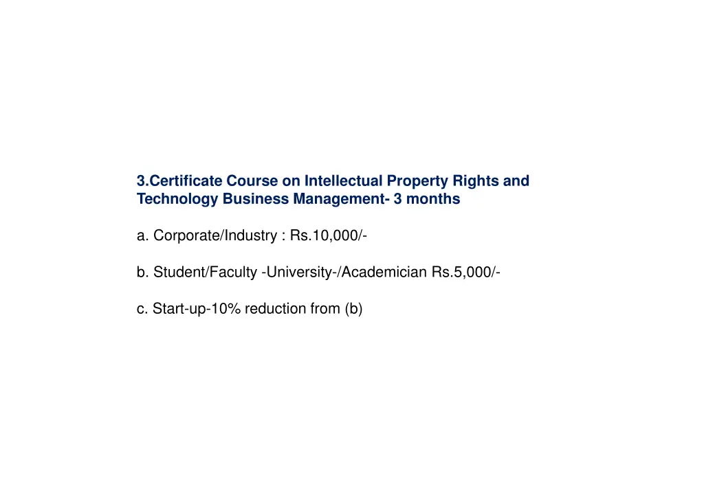 3 certificate course on intellectual property