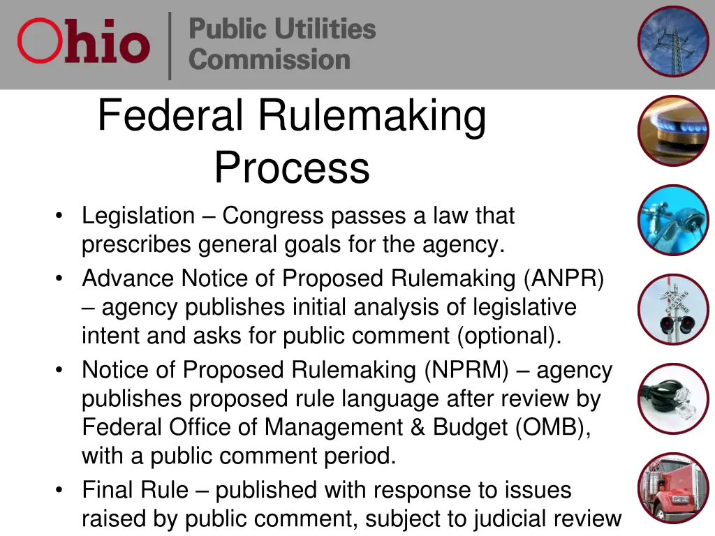 federal rulemaking process legislation congress