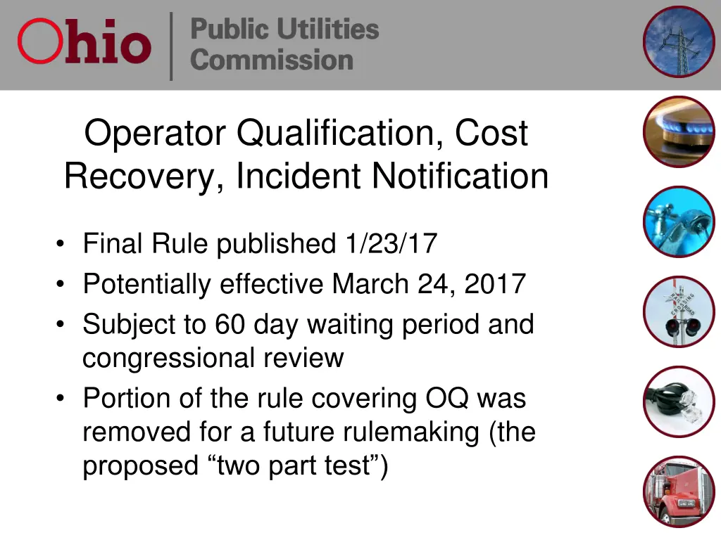 operator qualification cost recovery incident