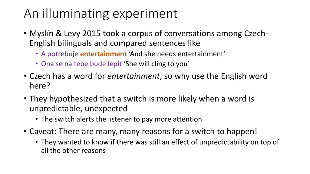 an illuminating experiment