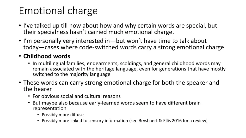 emotional charge