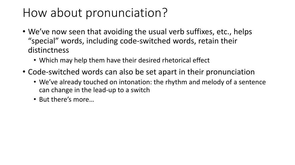 how about pronunciation