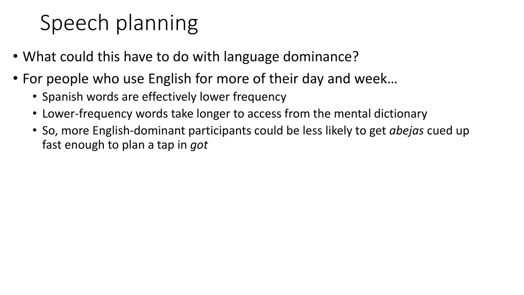 speech planning 1