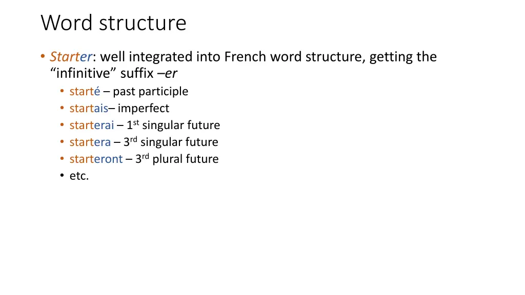word structure
