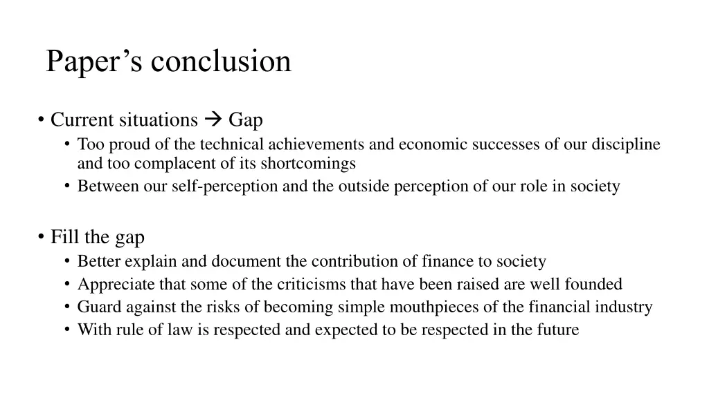paper s conclusion