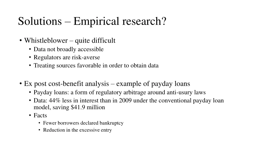 solutions empirical research