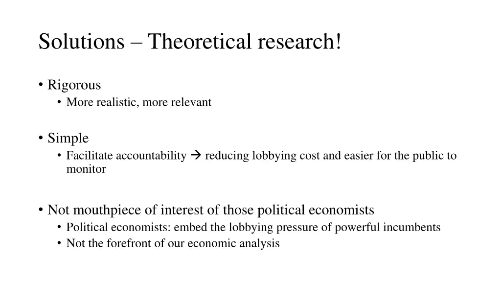 solutions theoretical research