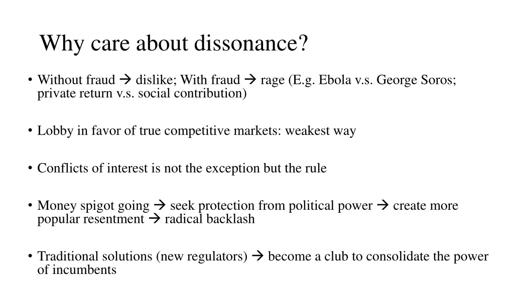 why care about dissonance