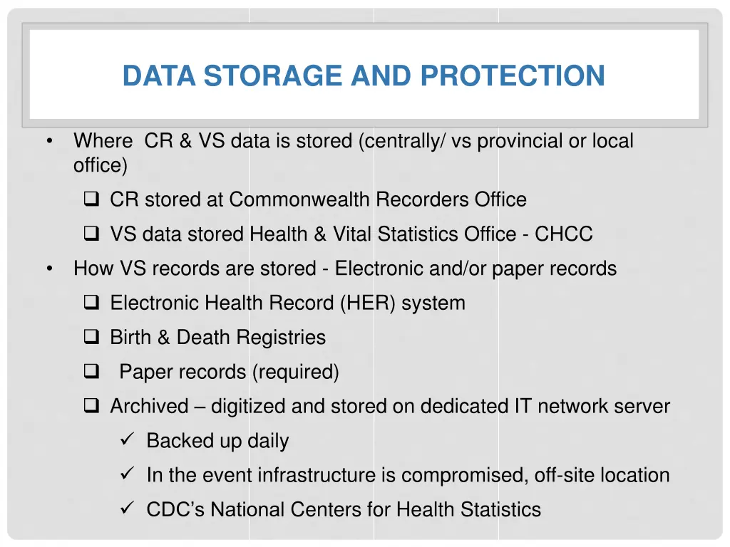 data storage and protection