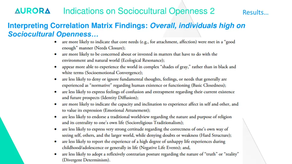 indications on sociocultural openness 2