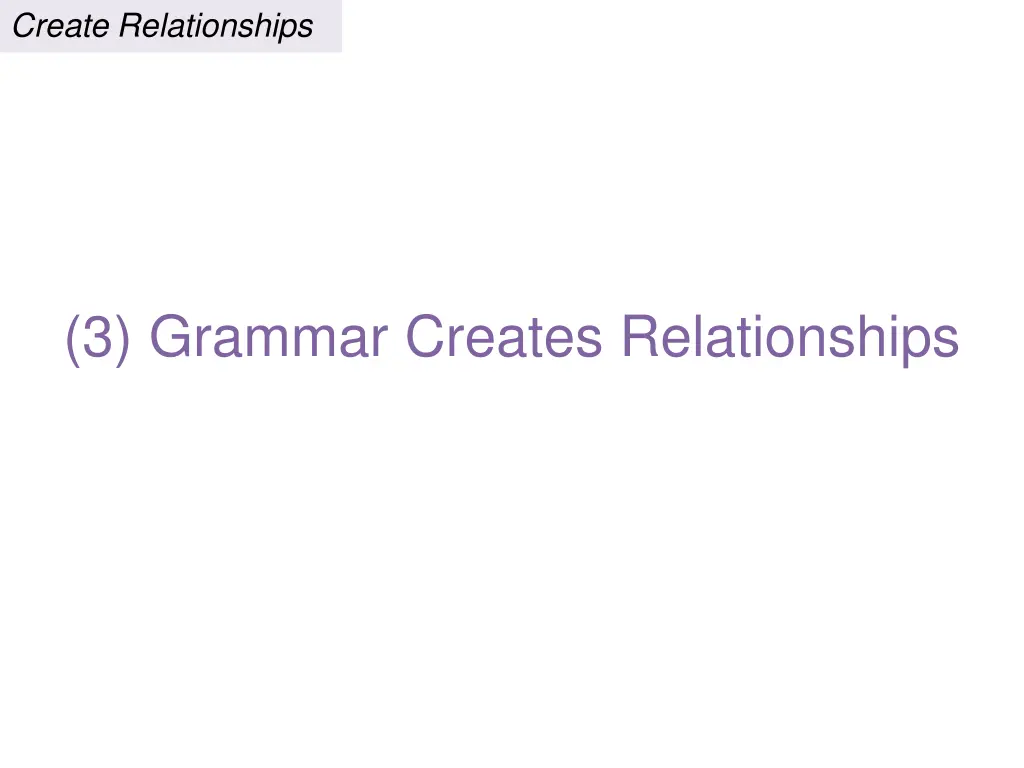 create relationships