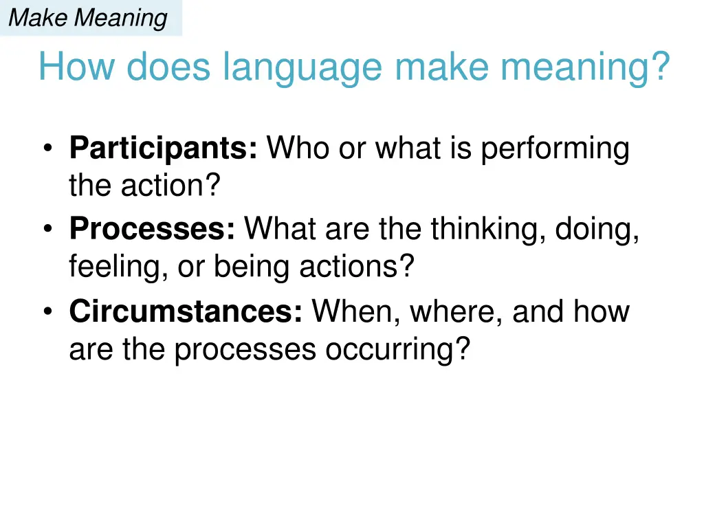 make meaning 1