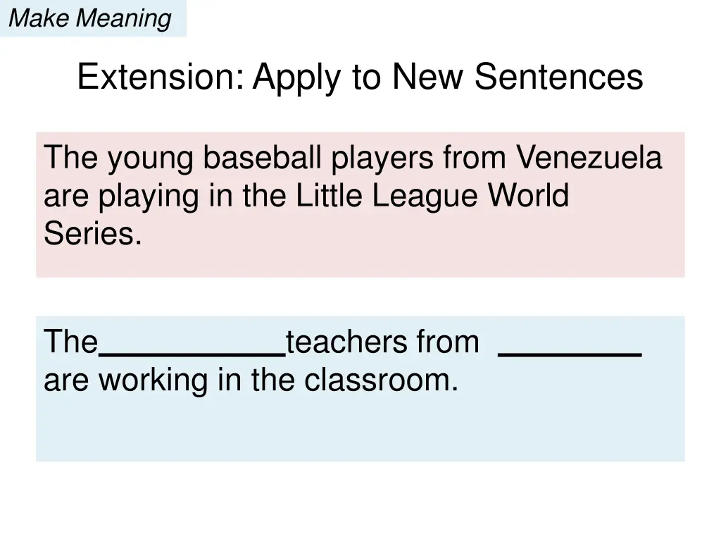 make meaning 8