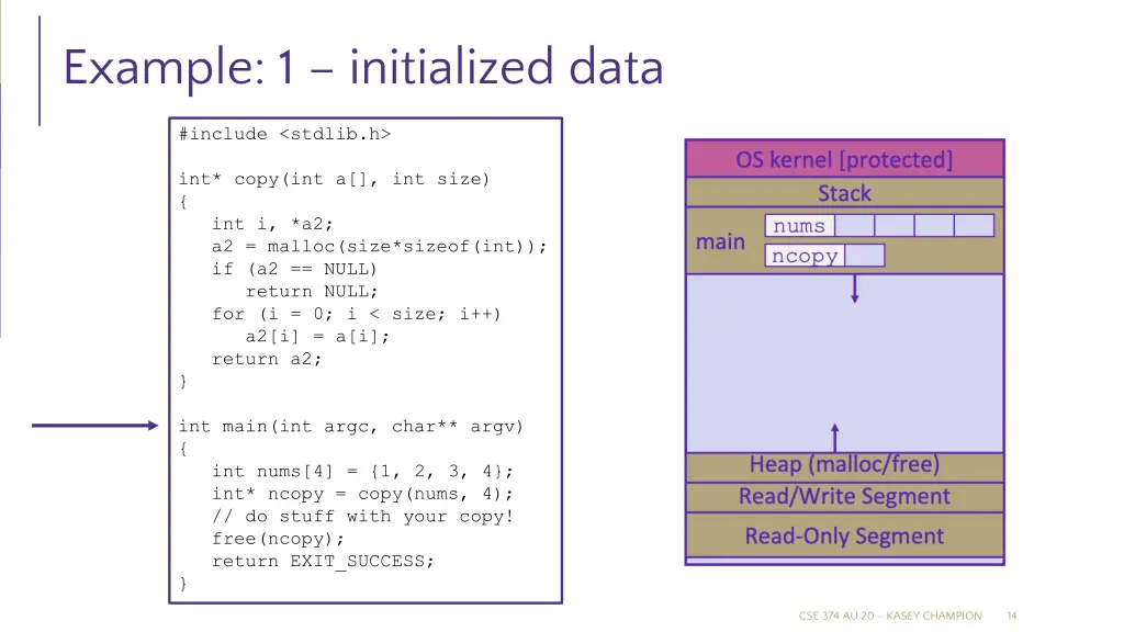 example 1 initialized data