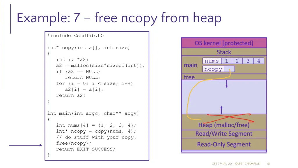 example 7 free ncopy from heap