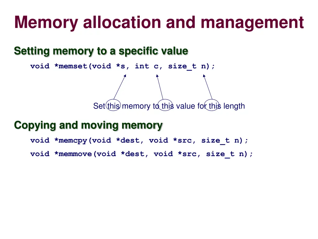 memory allocation and management 3