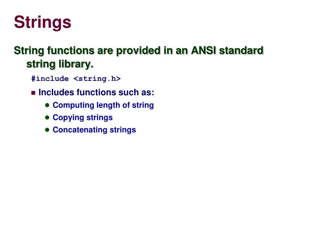 strings