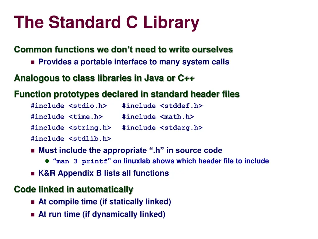 the standard c library 1