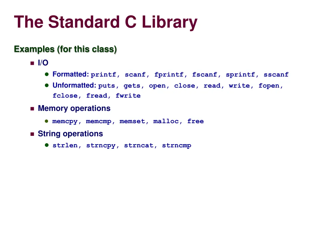 the standard c library 2