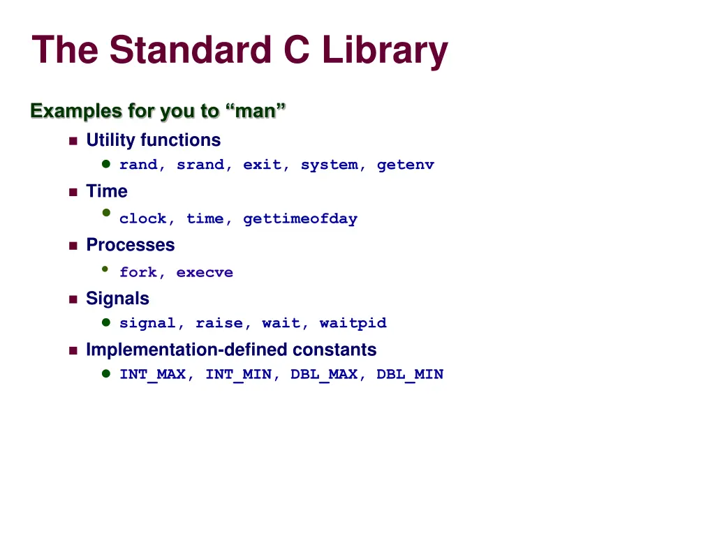the standard c library 3
