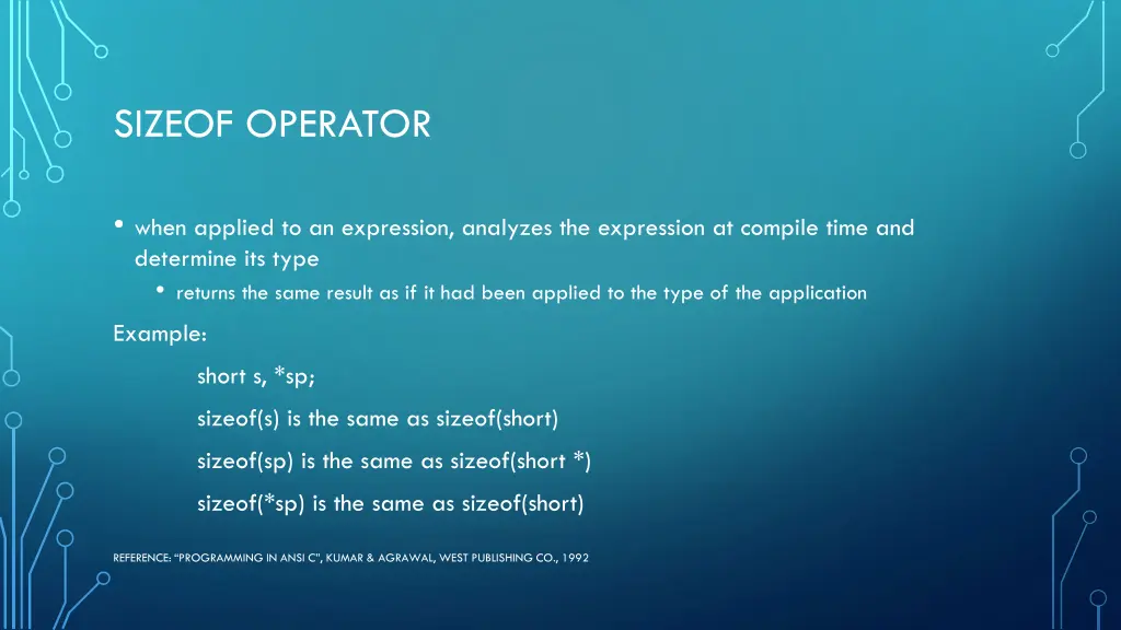 sizeof operator