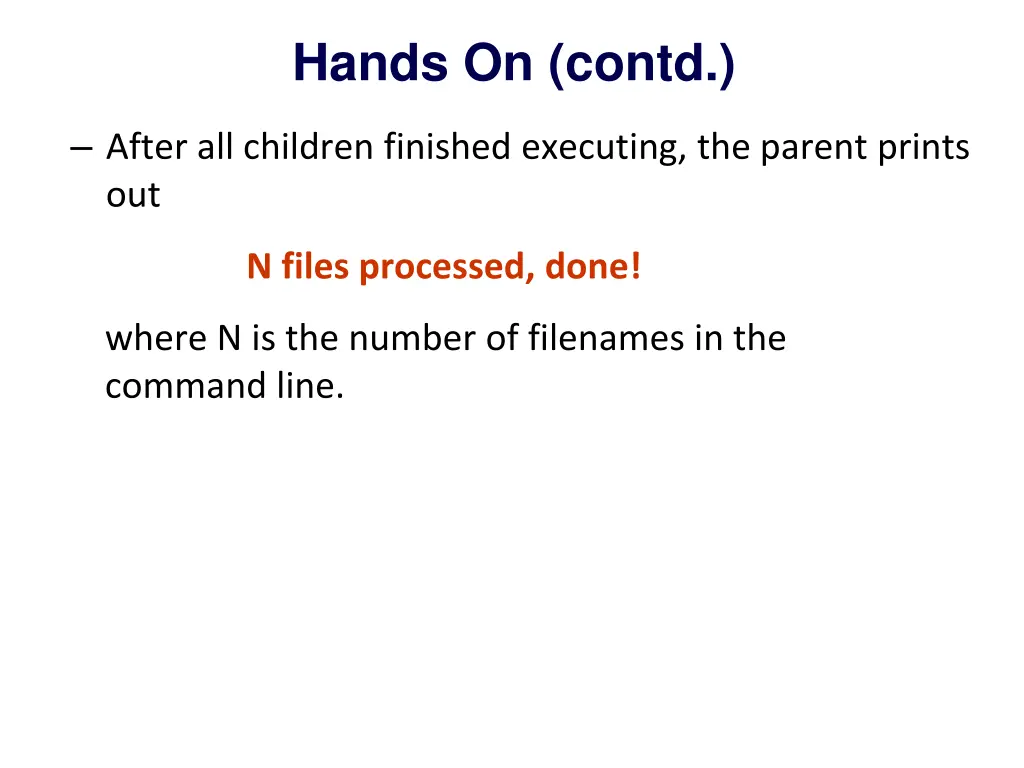 hands on contd