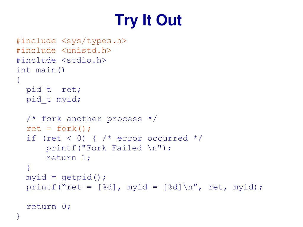 try it out