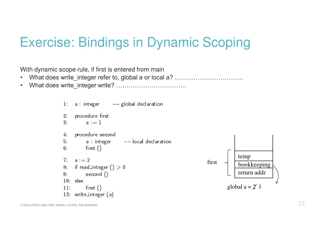 exercise bindings in dynamic scoping