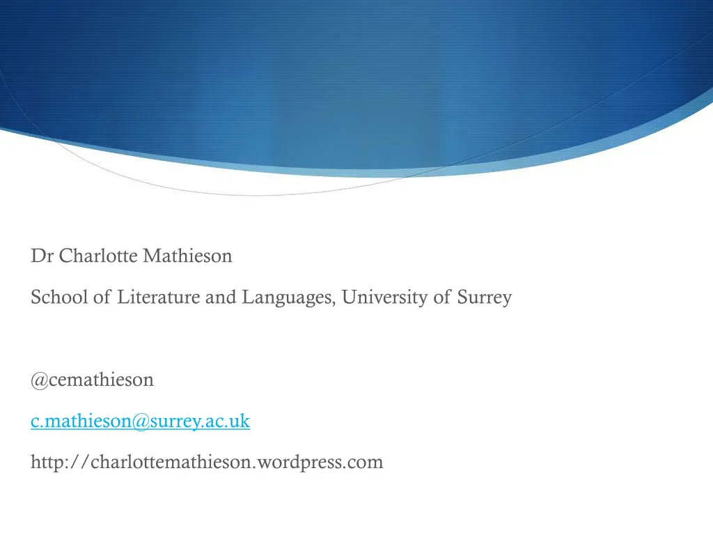 dr charlotte mathieson